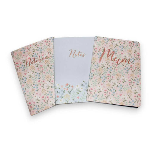 Picture of MUM DITSY FLORAL NOTEBOOK 3 PACK